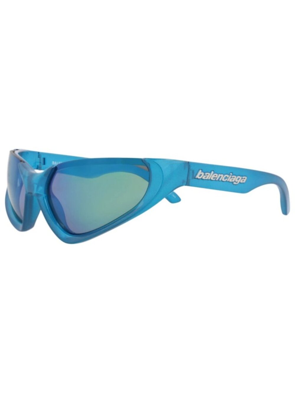 New Balenciaga Women's Sunglasses Shield Wrap Bio Injection Rilsan Frame Unisex